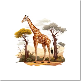 Watercolor Giraffe Posters and Art